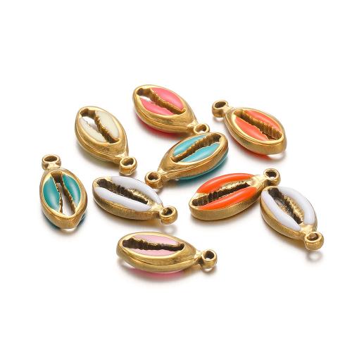 Stainless Steel Animal Pendants, 304 Stainless Steel, gold color plated, DIY & enamel, more colors for choice, 5PCs/Bag, Sold By Bag