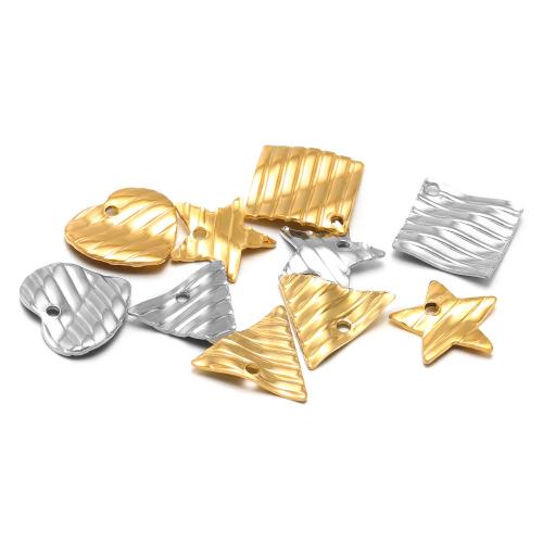 Stainless Steel Pendants, 304 Stainless Steel, gold color plated, DIY, more colors for choice, 20PCs/Bag, Sold By Bag