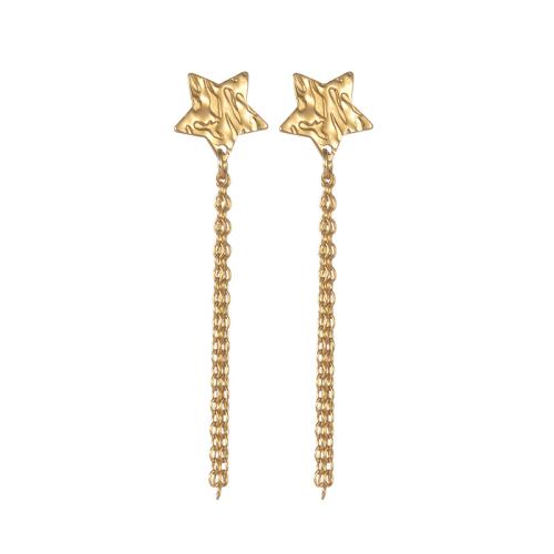 Boucle d'oreille goutte inox, Acier inoxydable 304, Placage, bijoux de mode & pour femme, doré, Vendu par paire