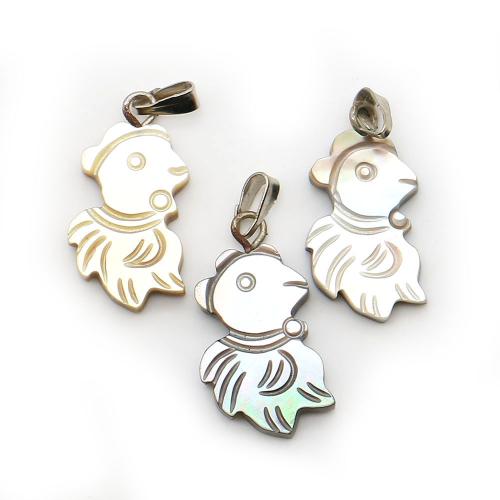 Подвески из ракушек, Морская раковина, с Восковой шнур & Железо, DIY, разноцветный, 11x22mm, продается PC