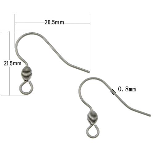 Stainless Steel Hook Earwire, 304 Stainless Steel, with loop, original color, 20x17x3mm, 0.7mm, Hole:Approx 2.5mm, 1000Pairs/Lot, Sold By Lot