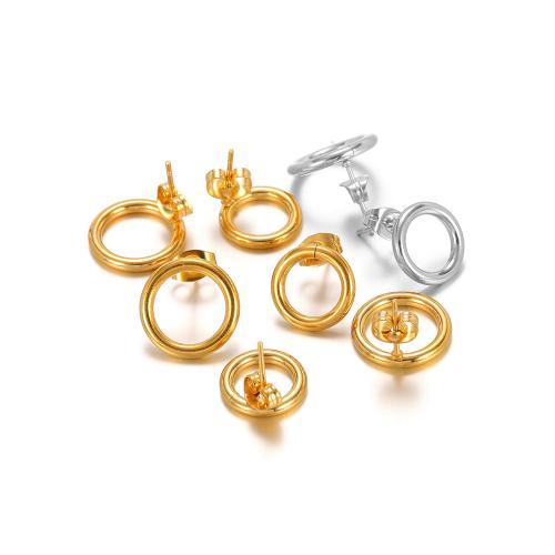 Stainless Steel Earring Stud Component, 304 Stainless Steel, gold color plated, DIY, more colors for choice, 10PCs/Bag, Sold By Bag