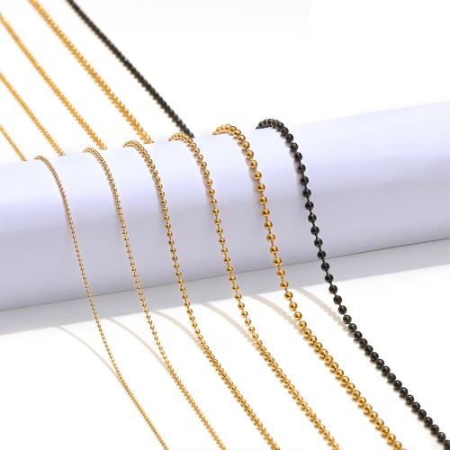 Stainless Steel Ball Chain, 304 Stainless Steel, gold color plated, DIY, more colors for choice, Sold By m