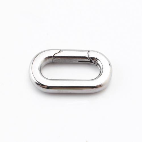304 Stainless Steel Snap Clasp, DIY, original color, 18x10x2.50mm, Sold By PC