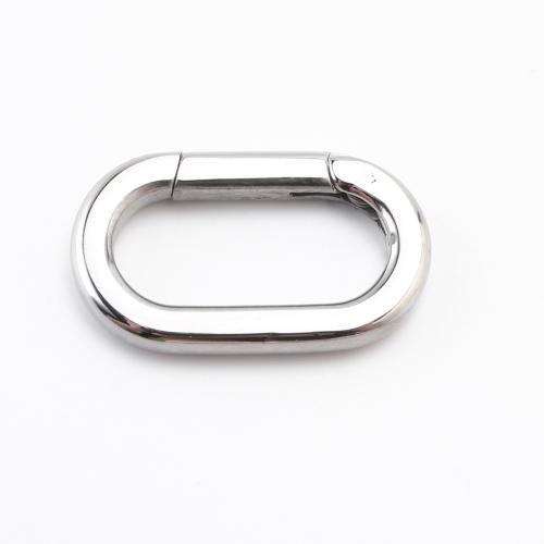 304 Stainless Steel Snap Clasp, DIY, original color, 22x13x3mm, Sold By PC