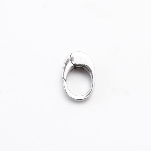 304 Stainless Steel Snap Clasp, DIY, original color, 9.50x6.50x2.50mm, Sold By PC