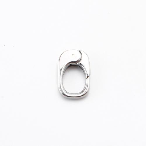 304 Stainless Steel Snap Clasp, DIY, original color, 9x6x2mm, Sold By PC