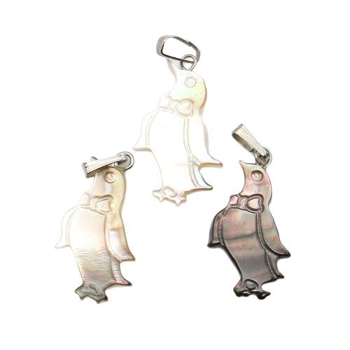 Морская раковина подвеска, с Восковой шнур & Железо, Ласточка, DIY, Много цветов для выбора, 14x25mm, продается PC