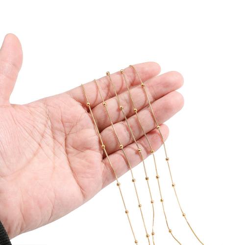 Stainless Steel Ball Chain, 304 Stainless Steel, gold color plated, DIY, more colors for choice, Sold By m