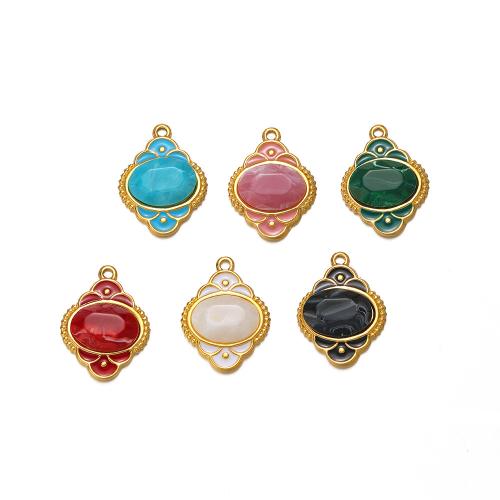 304 Stainless Steel Pendant, gold color plated, DIY & enamel, more colors for choice, 5PCs/Bag, Sold By Bag
