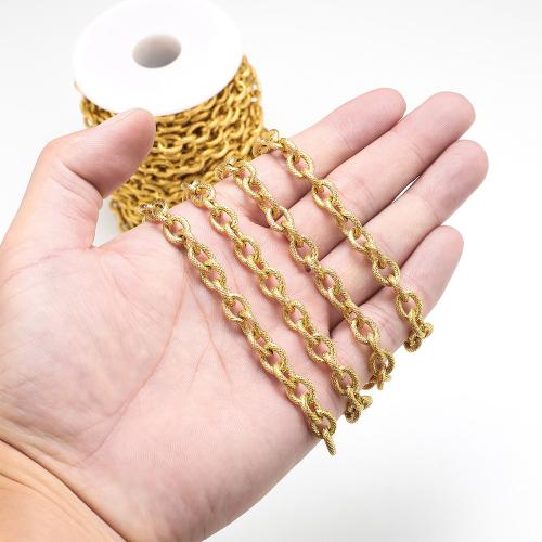 Stainless Steel Jewelry Chain, 304 Stainless Steel, gold color plated, DIY, more colors for choice, Sold By m
