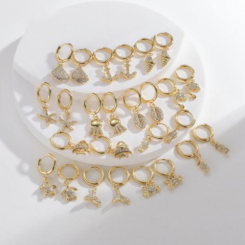 Stainless Steel Drop Earring, 304 Stainless Steel, plated, different styles for choice & for woman & with rhinestone, golden, Sold By Pair