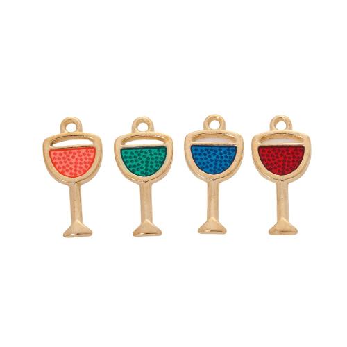 Tibetan Style Enamel Pendants, Cup, plated, DIY, more colors for choice, 100PCs/Bag, Sold By Bag