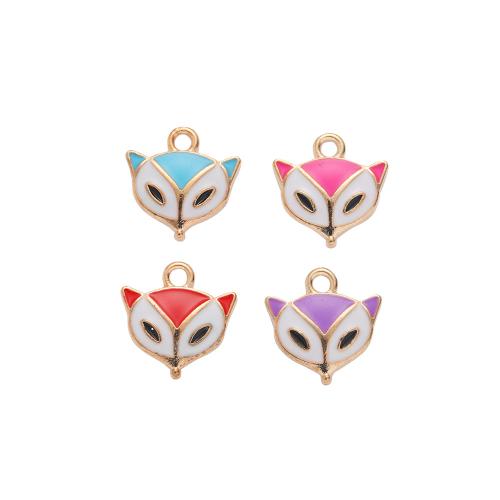 Tibetan Style Enamel Pendants, Fox, plated, DIY, more colors for choice, 100PCs/Bag, Sold By Bag
