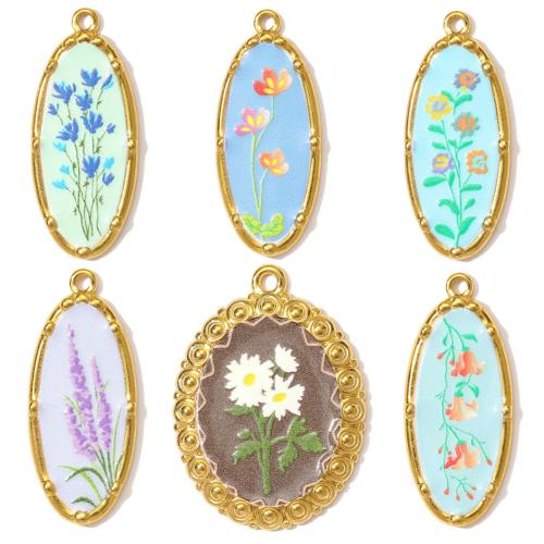 Stainless Steel Flower Pendant, 304 Stainless Steel, plated, DIY & enamel, more colors for choice, 3PCs/Bag, Sold By Bag
