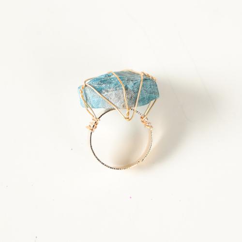 Natural Gemstone Finger Ring, Brass, with Natural Stone, fashion jewelry & different materials for choice & for woman, Sold By PC