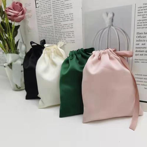 Jewelry Pouches Bags, Satin, dustproof, Random Color, 150x120mm, Sold By PC