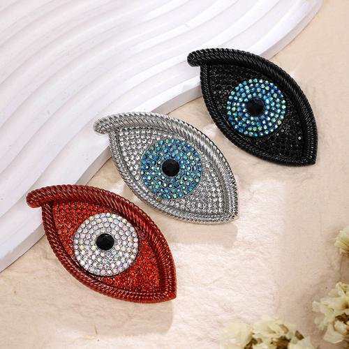 Rhinestone Brooch, Tibetan Style, gold color plated, fashion jewelry & with rhinestone, more colors for choice, Sold By PC