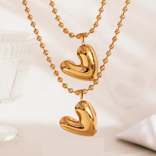 Stainless Steel Jewelry Necklace, 304 Stainless Steel, gold color plated, fashion jewelry, more colors for choice, Sold By PC