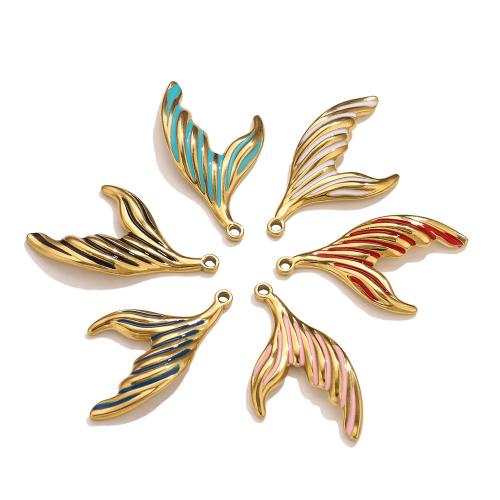 Stainless Steel Pendants, 304 Stainless Steel, gold color plated, DIY & enamel, more colors for choice, 5PCs/Bag, Sold By Bag