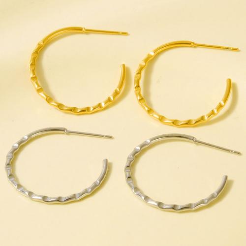 Stainless Steel Stud Earrings, 304 Stainless Steel, plated, fashion jewelry, more colors for choice, 25.20x25.20mm, Sold By Pair