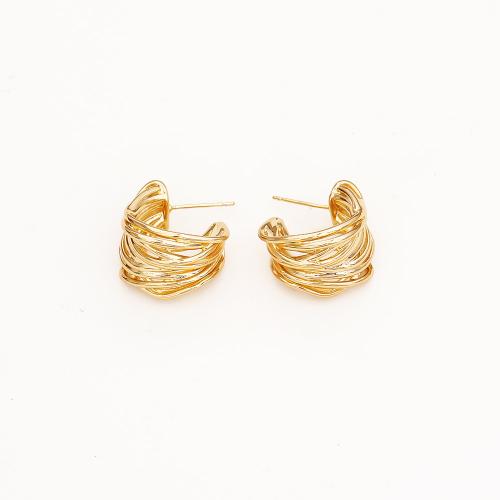 Brass Stud Earring, plated, fashion jewelry & multilayer & for woman, more colors for choice, Sold By Pair