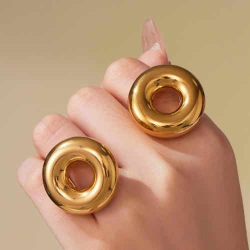 Bague en acier inoxydable, Acier inoxydable 304, Placage de couleur d'or, bijoux de mode, plus de couleurs à choisir, Vendu par PC