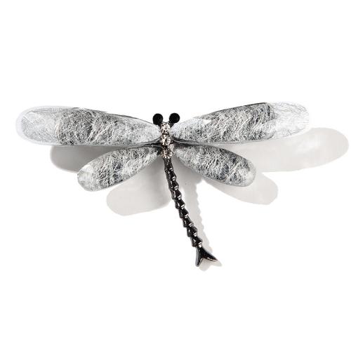 Resin Brooch, Tibetan Style, with Resin & Acrylic, Dragonfly, plated, fashion jewelry & for woman & with rhinestone, more colors for choice, Sold By PC
