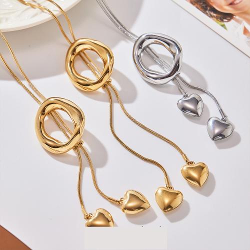 Stainless Steel Jewelry Necklace, 304 Stainless Steel, gold color plated, fashion jewelry, more colors for choice, Sold By PC