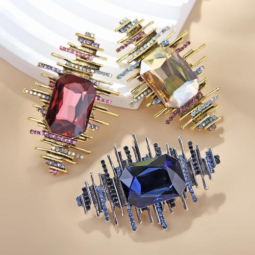 Strass Brosche, Zinklegierung, plattiert, Modeschmuck & unisex & mit Strass, keine, verkauft von PC