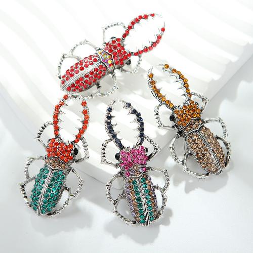 Broches de Diamantes de Imitación, aleación de zinc, chapado, Joyería & unisexo & con diamantes de imitación, más colores para la opción, Vendido por UD