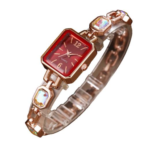 Women Watch Bracelet, Alloy, plated, fashion jewelry & for woman & with rhinestone, more colors for choice, Length:20 cm, Sold By PC