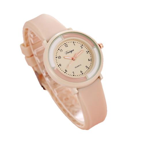 Women Wrist Watch, Alloy, with Glass & Silicone & 304 Stainless Steel, plated, fashion jewelry & for woman, more colors for choice, Length:23.5 cm, Sold By PC