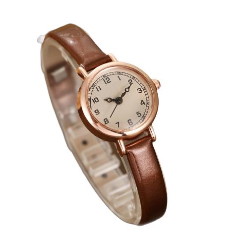 Women Wrist Watch, Alloy, with Faux Leather & Glass & 304 Stainless Steel, plated, fashion jewelry & for woman, more colors for choice, Length:20.5 cm, Sold By PC