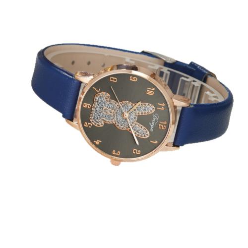 Women Wrist Watch, Alloy, with Faux Leather & Glass & 304 Stainless Steel, plated, fashion jewelry & for woman & with rhinestone, more colors for choice, Length:24 cm, Sold By PC