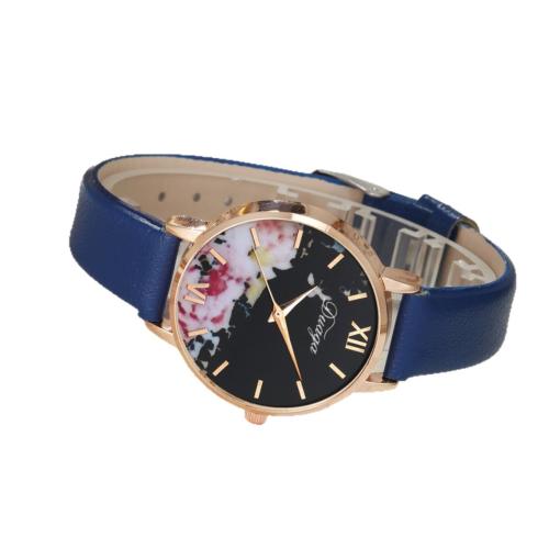 Women Wrist Watch, Alloy, with Faux Leather & Glass & 304 Stainless Steel, plated, fashion jewelry & for woman, more colors for choice, Length:24 cm, Sold By PC