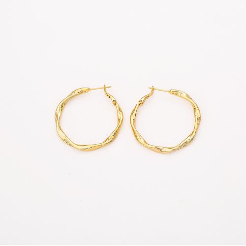 Cubic Zirconia Micro Pave Brass Earring, plated, fashion jewelry & micro pave cubic zirconia & for woman, more colors for choice, Sold By Pair