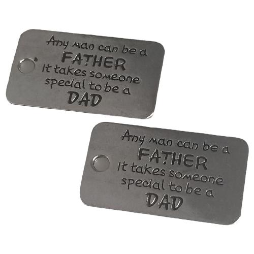 Tibetan Style Tag Charm, Square, plated, DIY, 100PCs/Bag, Sold By Bag