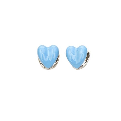 Brass Drop Earring, Heart, plated, fashion jewelry & for woman, more colors for choice, Sold By Pair