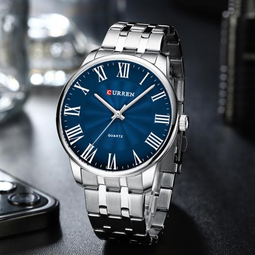 Tibetan Style Watch Bracelet, with Glass, Round, plated, Life water resistant & with roman number & for man, more colors for choice, 230x22mm, Sold By PC