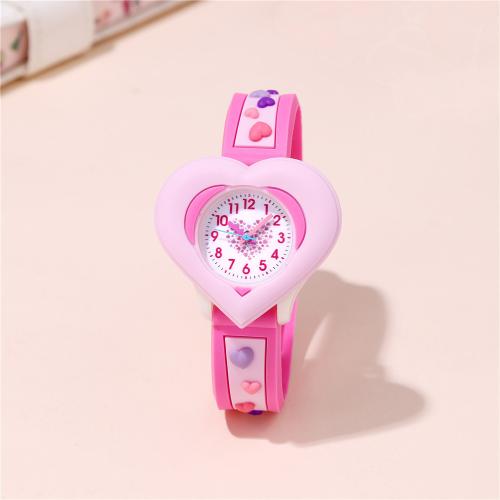 Fashion Children Watch, Plastic, with Glass & 304 Stainless Steel, plated, fashion jewelry & for children, more colors for choice, Sold By PC