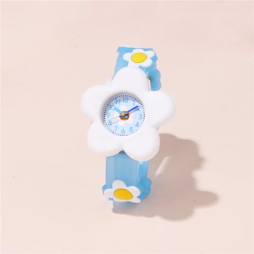 Fashion Children Watch, Plastic, with Glass & 304 Stainless Steel, plated, fashion jewelry & for children, more colors for choice, Sold By PC