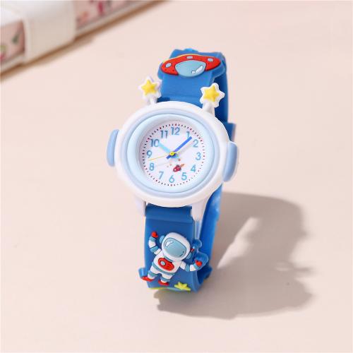 Niños de la manera del reloj, Plástico, con Vidrio & acero inoxidable 304, chapado, Joyería & para  los niños, más colores para la opción, Vendido por UD