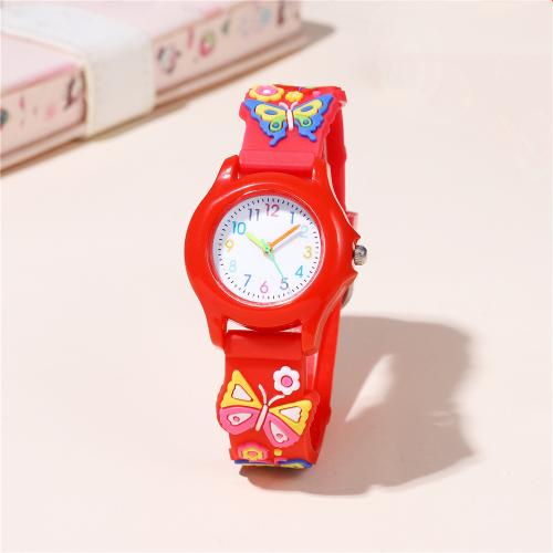 Niños de la manera del reloj, Plástico, con Vidrio & acero inoxidable 304, chapado, Joyería & para  los niños, más colores para la opción, Vendido por UD
