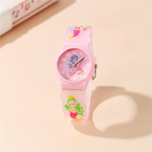 Fashion Children Watch, Plastic, with 304 Stainless Steel, plated, fashion jewelry & Unisex & for children, more colors for choice, Sold By PC