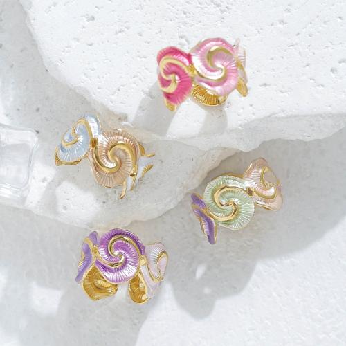 Enamel Stainless Steel Finger Ring, 304 Stainless Steel, gold color plated, fashion jewelry & for woman, more colors for choice, Sold By PC