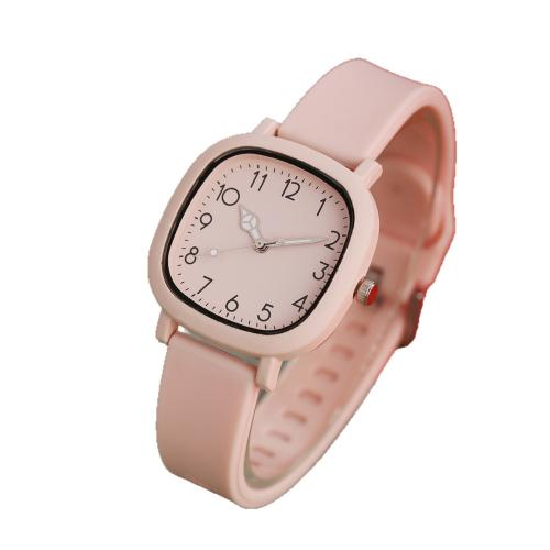 Women Wrist Watch, Alloy, with Glass & Silicone & 304 Stainless Steel, plated, fashion jewelry & for woman, more colors for choice, Length:24 cm, Sold By PC