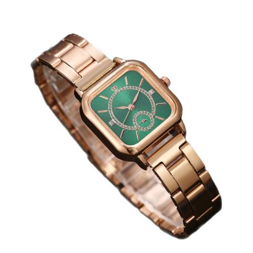Women Wrist Watch, Alloy, with Glass & 304 Stainless Steel, plated, fashion jewelry & for woman & with rhinestone, mixed colors, Length:24 cm, Sold By PC
