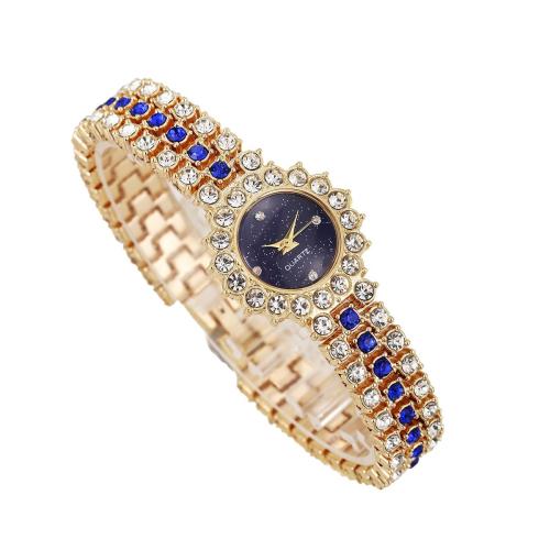 Women Wrist Watch, Alloy, with Glass & 304 Stainless Steel, plated, fashion jewelry & for woman & with rhinestone, more colors for choice, Length:20 cm, Sold By PC