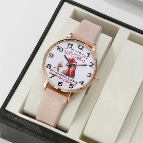 Women Wrist Watch, Alloy, with Glass & 304 Stainless Steel, plated, fashion jewelry & Unisex, more colors for choice, Length:22 cm, Sold By PC